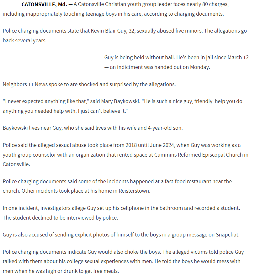 Kevin Guy, youth pastor