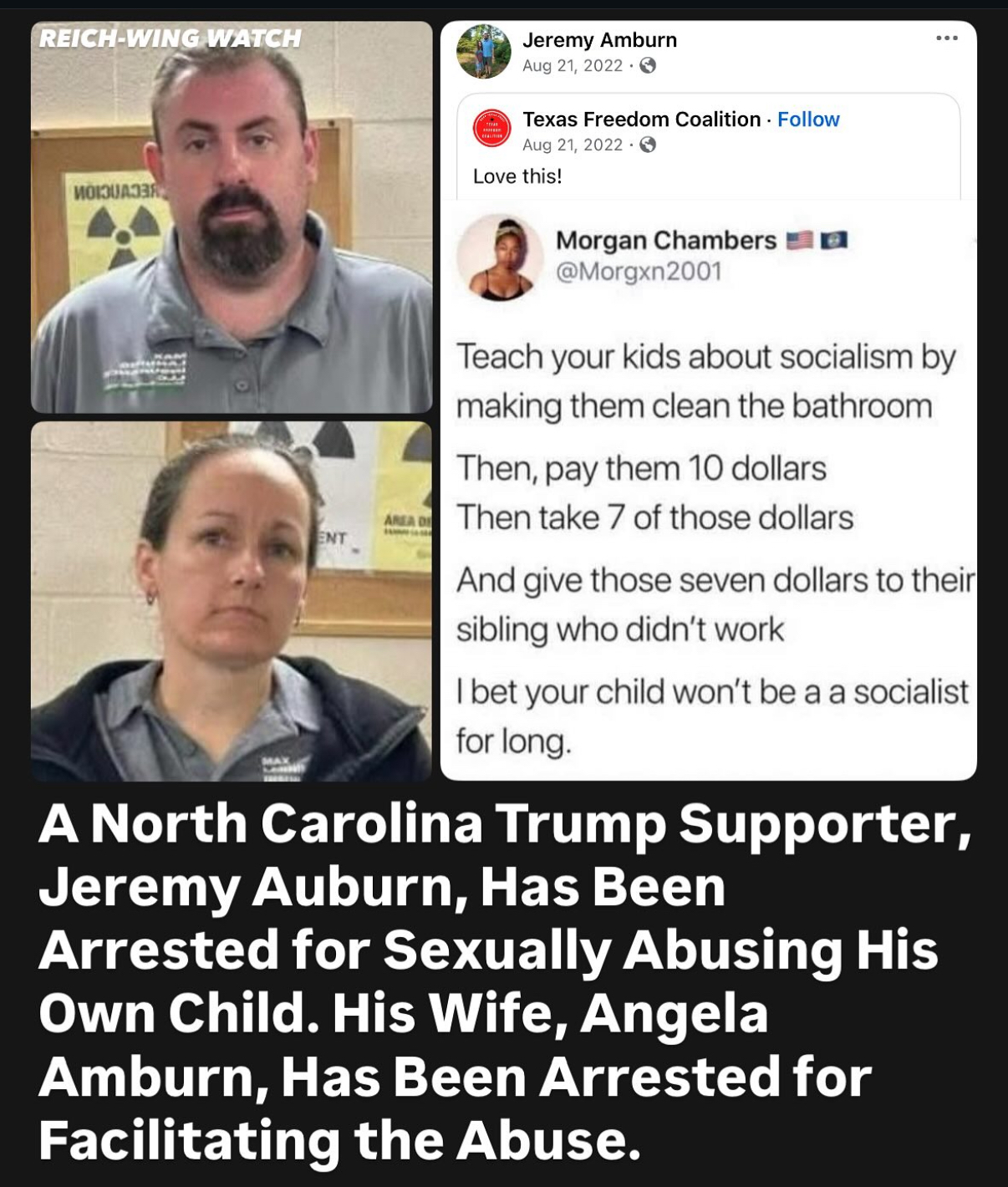 Jeremy and Angela, Trump supporters
