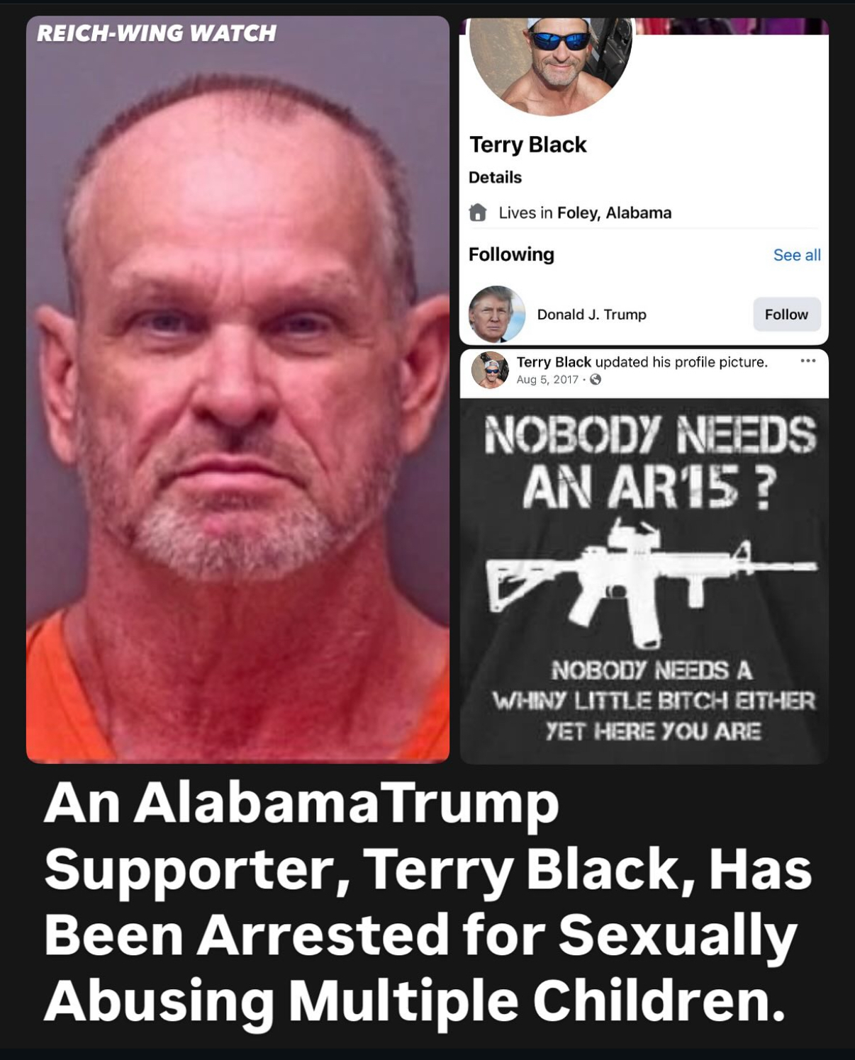 Terry Black, Trump supporter