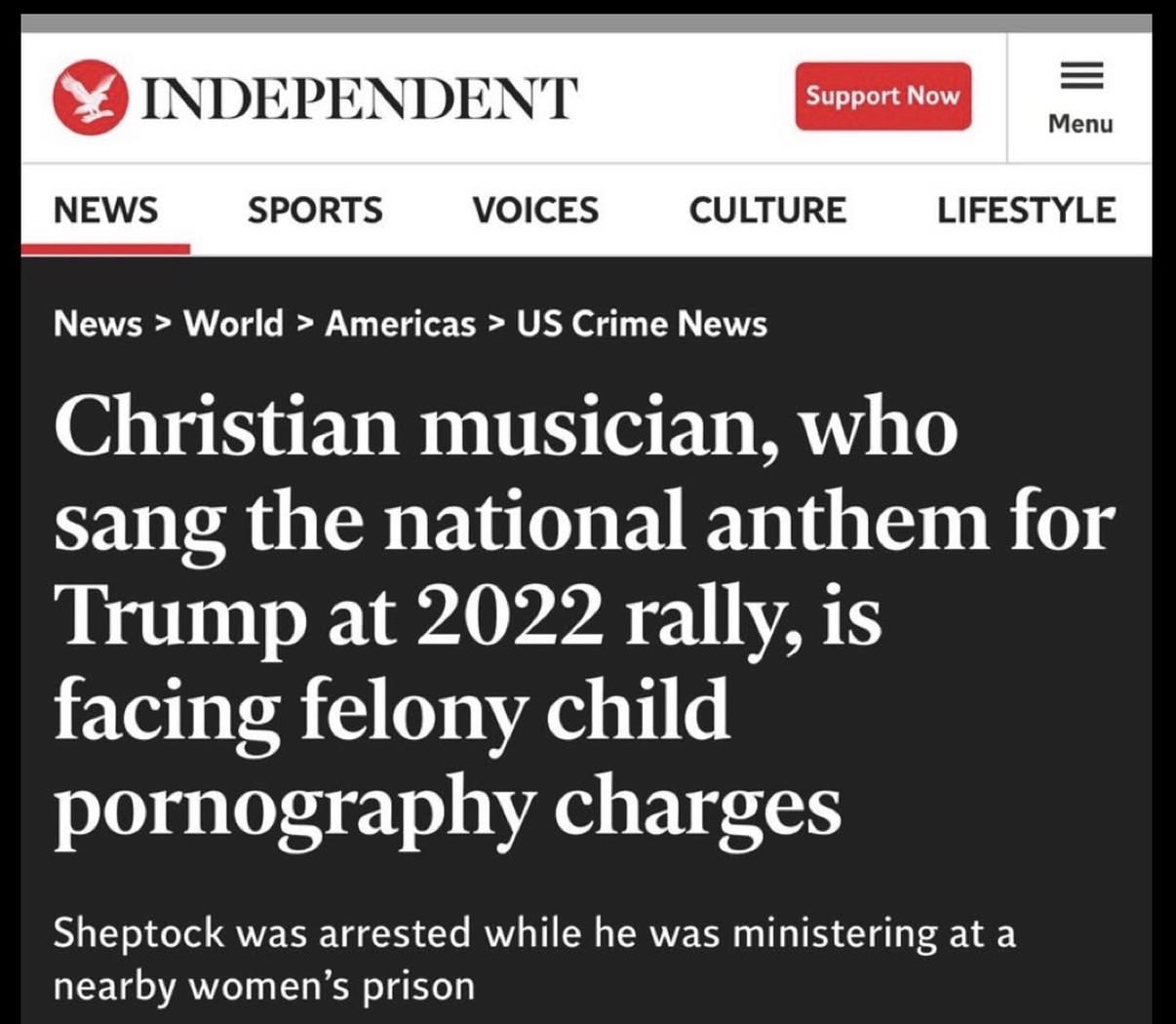 Jon Paul Sheptock, “Christian” singer