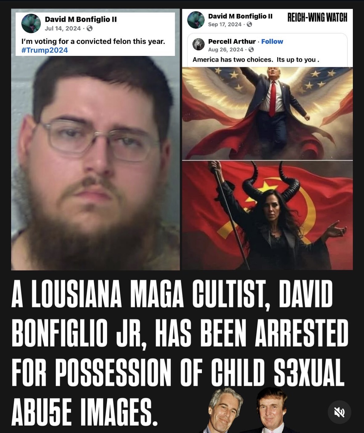 David Bonfiglio, Trump supporter