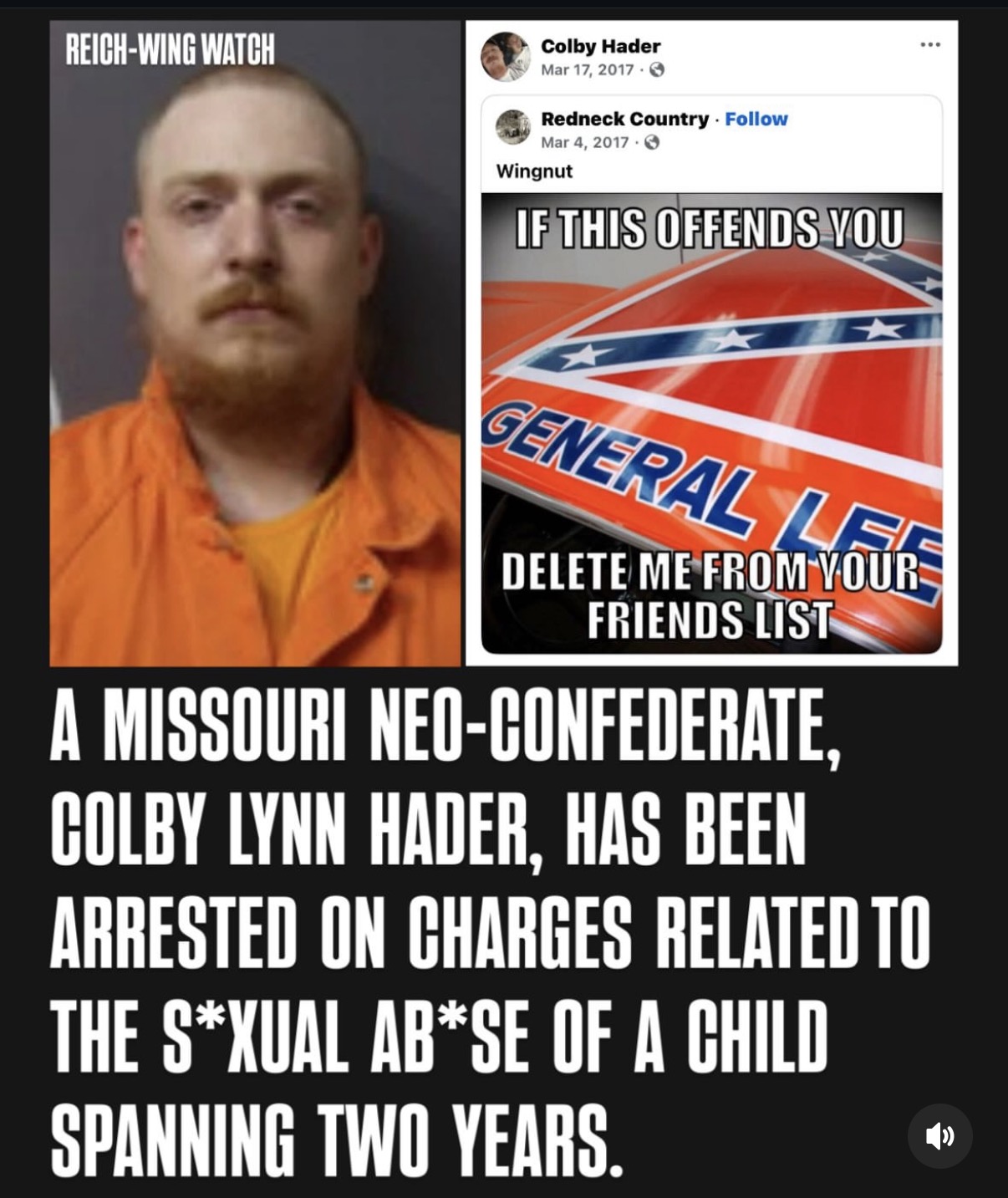 Colby Lynn Hader, neo-Confederate