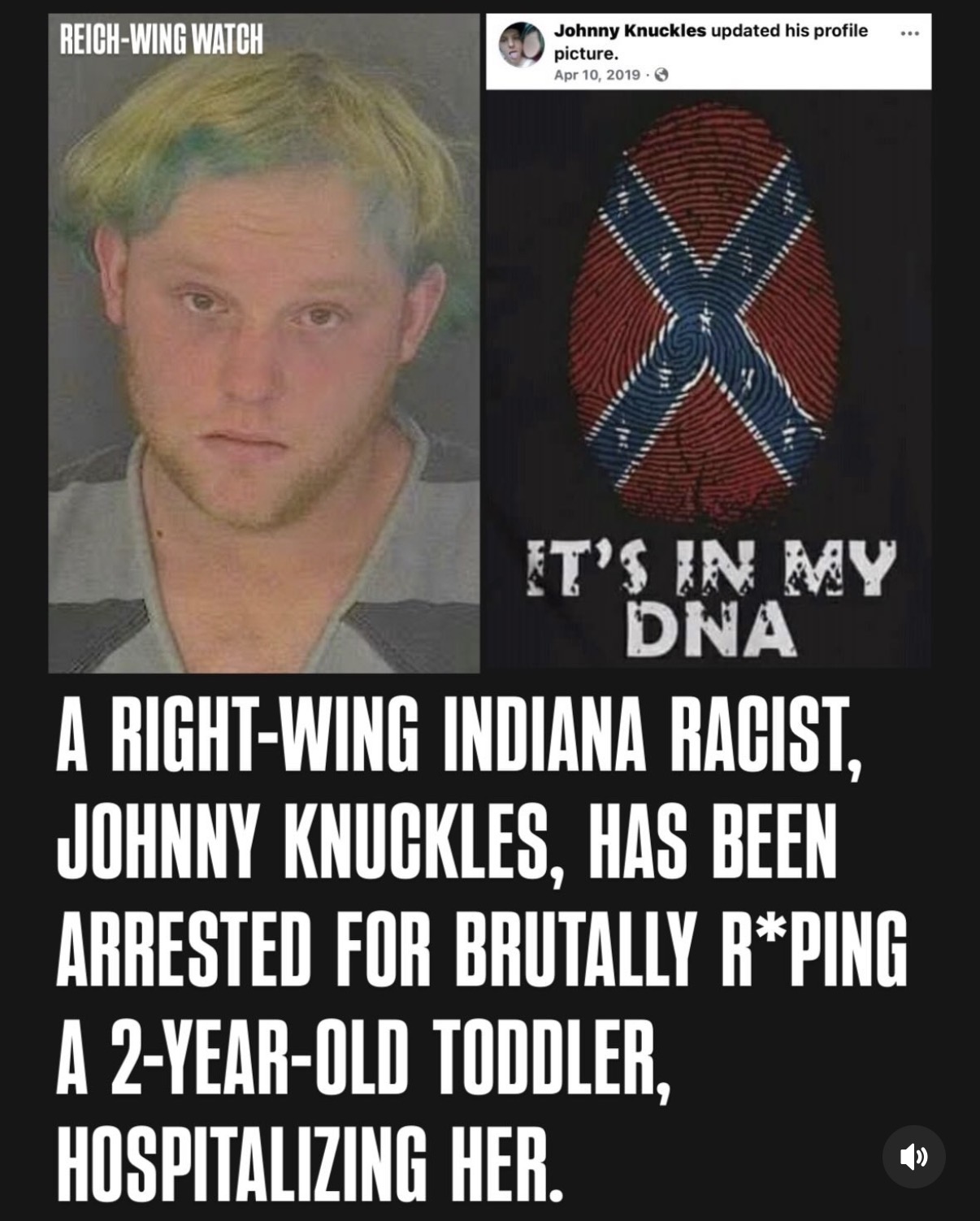 Johnny Knuckles, racist with a stupid name