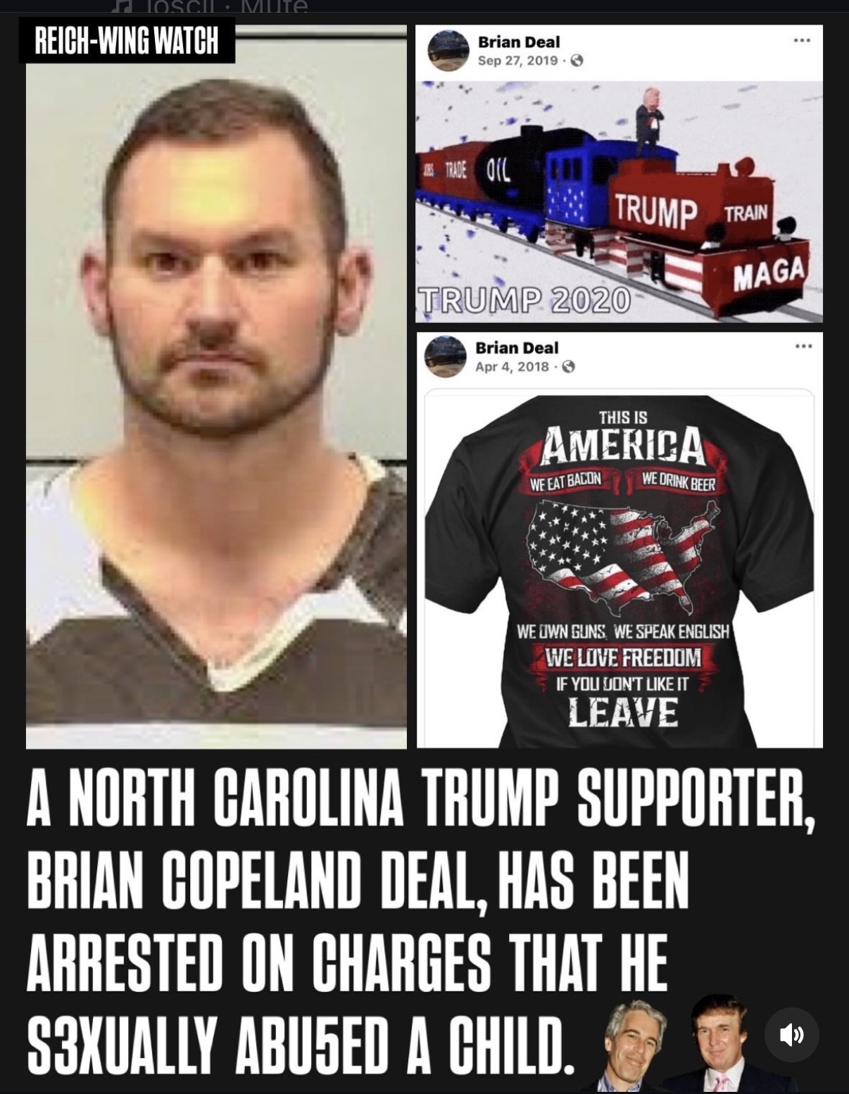 Brian Deal, Trump supporter